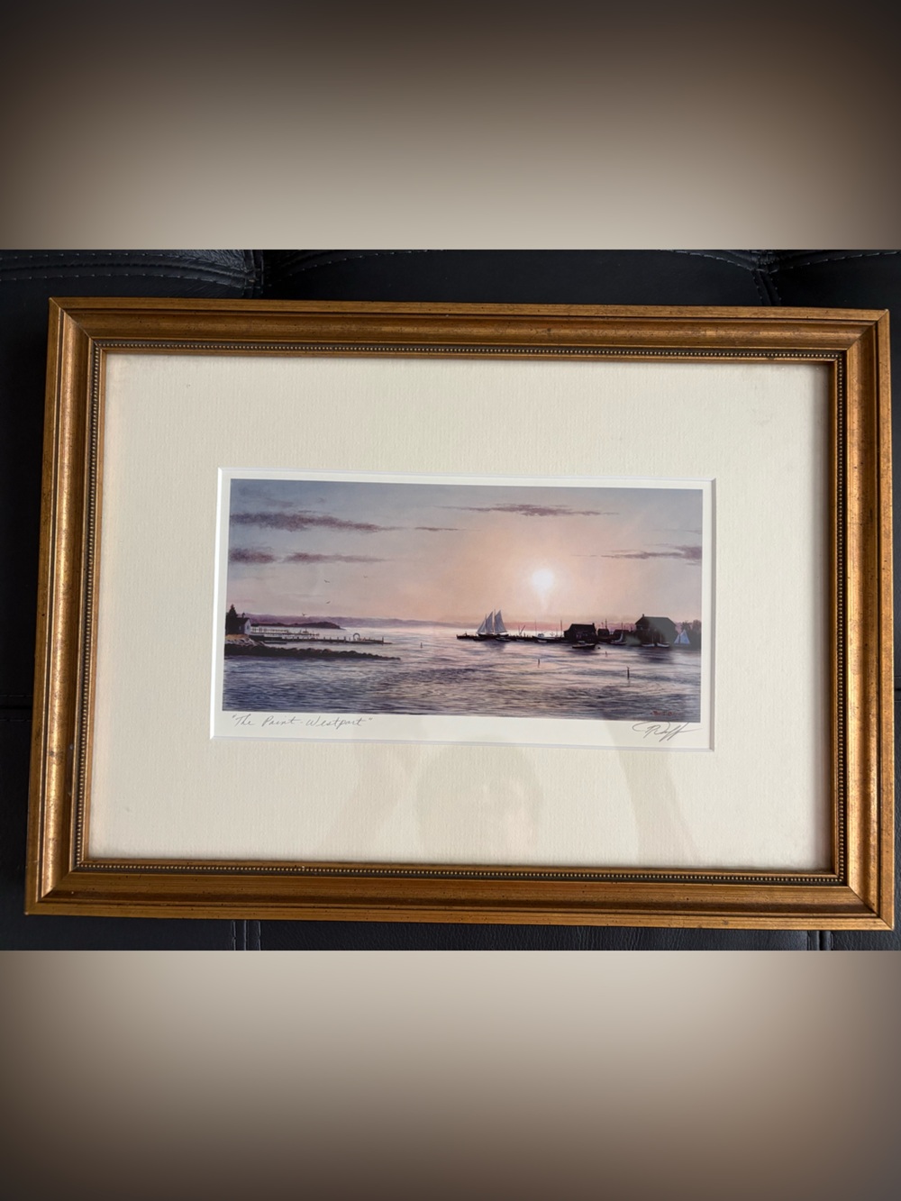 Robert Duff ¨THE POINT-WESPORT¨ Print of the Original - 8x4 on frame 13.5 X 10.